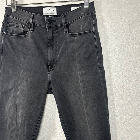 Frame Ali High Rise Skinny Women's Black Stretch Denim Jeans Size 27 - Picture 3 of 7